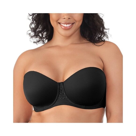 Vanity Fair 40C Beauty Back Underwire Smoothing Strapless Bra Black 74380 - Picture 2 of 14